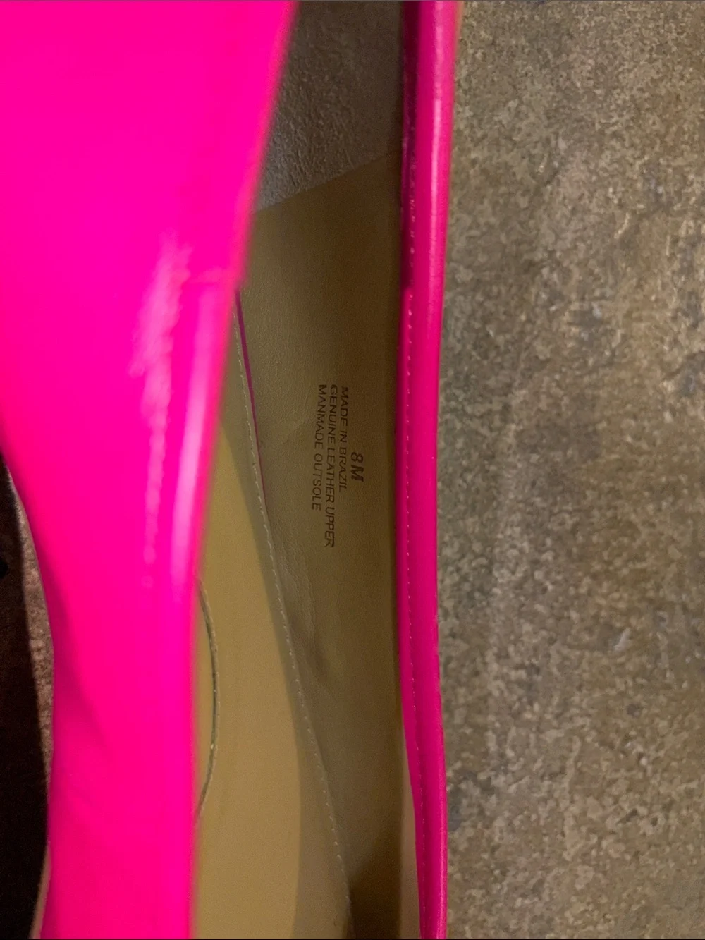 Talbots Pink and Orange Two-Tone Cap-Toe Ballet Flats
